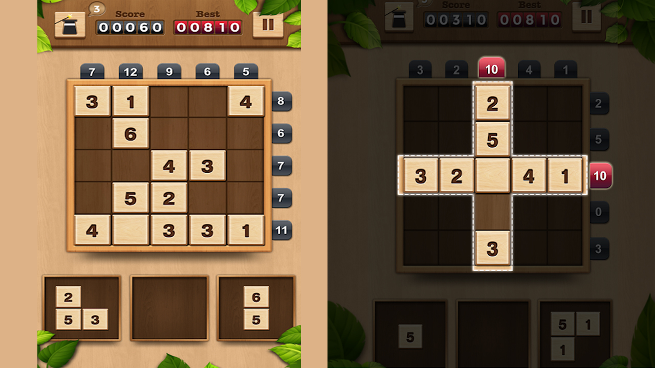 Image TENX Wooden Number 10X Puzzle Game